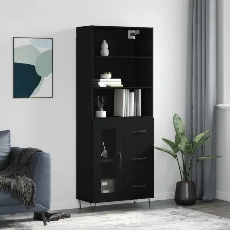 Aparador alto madera contrachapada negro 69,5x34x180 cm de vidaXL, Aparadores - Ref: Foro24-3189502, Precio: 156,15 €, Descue...