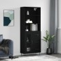 Aparador alto madera contrachapada negro 69,5x34x180 cm de vidaXL, Aparadores - Ref: Foro24-3189502, Precio: 157,53 €, Descue...