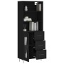 Aparador alto madera contrachapada negro 69,5x34x180 cm de vidaXL, Aparadores - Ref: Foro24-3189502, Precio: 157,53 €, Descue...