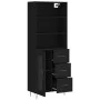 Aparador alto madera contrachapada negro 69,5x34x180 cm de vidaXL, Aparadores - Ref: Foro24-3189502, Precio: 156,15 €, Descue...