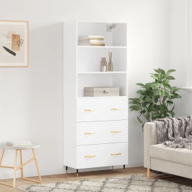 Hohes Sideboard Sperrholz weiß 69,5x34x180 cm von vidaXL, Sideboards - Ref: Foro24-3189357, Preis: 150,55 €, Rabatt: %