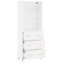 Hohes Sideboard Sperrholz weiß 69,5x34x180 cm von vidaXL, Sideboards - Ref: Foro24-3189357, Preis: 150,55 €, Rabatt: %
