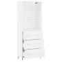 Tall white plywood sideboard 69.5x34x180 cm by vidaXL, Sideboards - Ref: Foro24-3189357, Price: 148,59 €, Discount: %