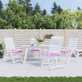 Cojines para silla de jardín 4 uds tela rosa 50x50x3 cm