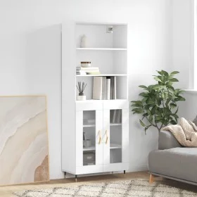 Aparador alto madera contrachapada blanco 69,5x34x180 cm de vidaXL, Aparadores - Ref: Foro24-3189293, Precio: 134,01 €, Descu...