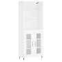 Hohes weißes Sperrholz-Sideboard 69,5 x 34 x 180 cm von vidaXL, Sideboards - Ref: Foro24-3189293, Preis: 142,18 €, Rabatt: %