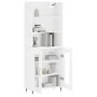 Hohes weißes Sperrholz-Sideboard 69,5 x 34 x 180 cm von vidaXL, Sideboards - Ref: Foro24-3189293, Preis: 134,21 €, Rabatt: %