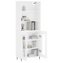Hohes weißes Sperrholz-Sideboard 69,5 x 34 x 180 cm von vidaXL, Sideboards - Ref: Foro24-3189293, Preis: 142,18 €, Rabatt: %