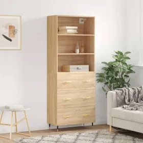 Hohes Sideboard Sperrholz Eiche Farbe 69,5x34x180 cm von vidaXL, Sideboards - Ref: Foro24-3189360, Preis: 150,43 €, Rabatt: %