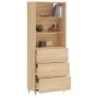 Hohes Sideboard Sperrholz Eiche Farbe 69,5x34x180 cm von vidaXL, Sideboards - Ref: Foro24-3189360, Preis: 150,43 €, Rabatt: %