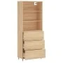 Hohes Sideboard Sperrholz Eiche Farbe 69,5x34x180 cm von vidaXL, Sideboards - Ref: Foro24-3189360, Preis: 150,43 €, Rabatt: %