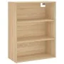 Hohes Sideboard Sperrholz Eiche Farbe 69,5x34x180 cm von vidaXL, Sideboards - Ref: Foro24-3189360, Preis: 150,43 €, Rabatt: %