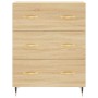 Aparador alto madera contrachapada color roble 69,5x34x180 cm de vidaXL, Aparadores - Ref: Foro24-3189360, Precio: 152,17 €, ...
