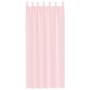 Cortinas de gasa con trabillas 2 uds rosa claro 140x245 cm