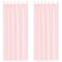 Cortinas de gasa con trabillas 2 uds rosa claro 140x260 cm