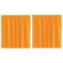 Cortinas de gasa con trabillas 2 uds naranja 140x140 cm
