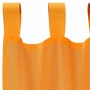 Cortinas de gasa con trabillas 2 uds naranja 140x140 cm