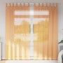 Cortinas de gasa con trabillas 2 uds naranja 140x225 cm