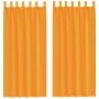 Cortinas de gasa con trabillas 2 uds naranja 140x225 cm