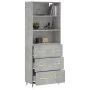 Hohes Sideboard aus betongrauem Sperrholz, 69,5 x 34 x 180 cm von vidaXL, Sideboards - Ref: Foro24-3189361, Preis: 141,44 €, ...