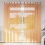 Cortinas de gasa con trabillas 2 uds naranja 140x245 cm