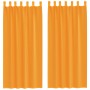Cortinas de gasa con trabillas 2 uds naranja 140x245 cm
