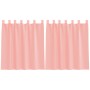 Cortinas de gasa con trabillas 2 uds rosa 140x140 cm