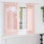 Cortinas de gasa con trabillas 2 uds rosa 140x175 cm