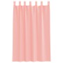 Cortinas de gasa con trabillas 2 uds rosa 140x175 cm