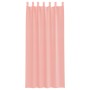 Cortinas de gasa con trabillas 2 uds rosa 140x225 cm