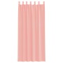 Cortinas de gasa con trabillas 2 uds rosa 140x245 cm