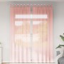 Cortinas de gasa con trabillas 2 uds rosa 140x260 cm