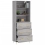 Aparador alto madera contrachapada gris sonoma 69,5x34x180 cm de vidaXL, Aparadores - Ref: Foro24-3189371, Precio: 161,22 €