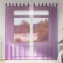 Cortinas de gasa con trabillas 2 uds morado 140x225 cm