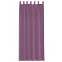 Cortinas de gasa con trabillas 2 uds morado 140x260 cm