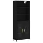 Aparador alto madera contrachapada negro 69,5x34x180 cm de vidaXL, Aparadores - Ref: Foro24-3189294, Precio: 145,08 €, Descue...