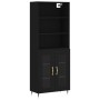 Tall black plywood sideboard 69.5x34x180 cm by vidaXL, Sideboards - Ref: Foro24-3189294, Price: 163,10 €, Discount: %