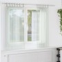 Cortinas de gasa con trabillas 2 uds gris claro 140x175 cm