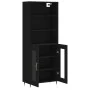 Aparador alto madera contrachapada negro 69,5x34x180 cm de vidaXL, Aparadores - Ref: Foro24-3189294, Precio: 145,08 €, Descue...