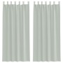 Cortinas de gasa con trabillas 2 uds gris claro 140x225 cm