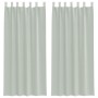 Cortinas de gasa con trabillas 2 uds gris claro 140x245 cm