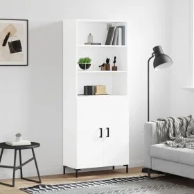 Hohes weißes Sperrholz-Sideboard 69,5 x 34 x 180 cm von vidaXL, Sideboards - Ref: Foro24-3189253, Preis: 128,18 €, Rabatt: %