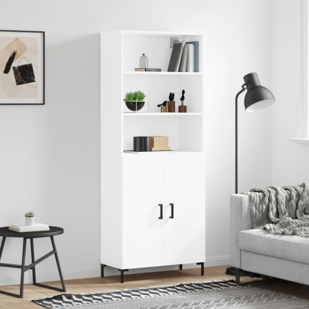 Hohes weißes Sperrholz-Sideboard 69,5 x 34 x 180 cm von vidaXL, Sideboards - Ref: Foro24-3189253, Preis: 132,19 €, Rabatt: %