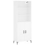 Hohes weißes Sperrholz-Sideboard 69,5 x 34 x 180 cm von vidaXL, Sideboards - Ref: Foro24-3189253, Preis: 132,19 €, Rabatt: %
