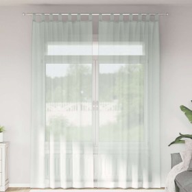 Cortinas de gasa con trabillas 2 uds gris claro 140x260 cm Cortinas de gasa con trabillas 2 uds gris claro 140x260 cm