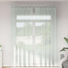 Cortinas de gasa con trabillas 2 uds gris claro 140x260 cm Cortinas de gasa con trabillas 2 uds gris claro 140x260 cm