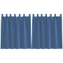 Cortinas de gasa con trabillas 2 uds azul real 140x140 cm