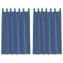 Cortinas de gasa con trabillas 2 uds azul real 140x175 cm
