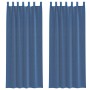 Cortinas de gasa con trabillas 2 uds azul real 140x260 cm