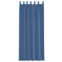 Cortinas de gasa con trabillas 2 uds azul real 140x260 cm